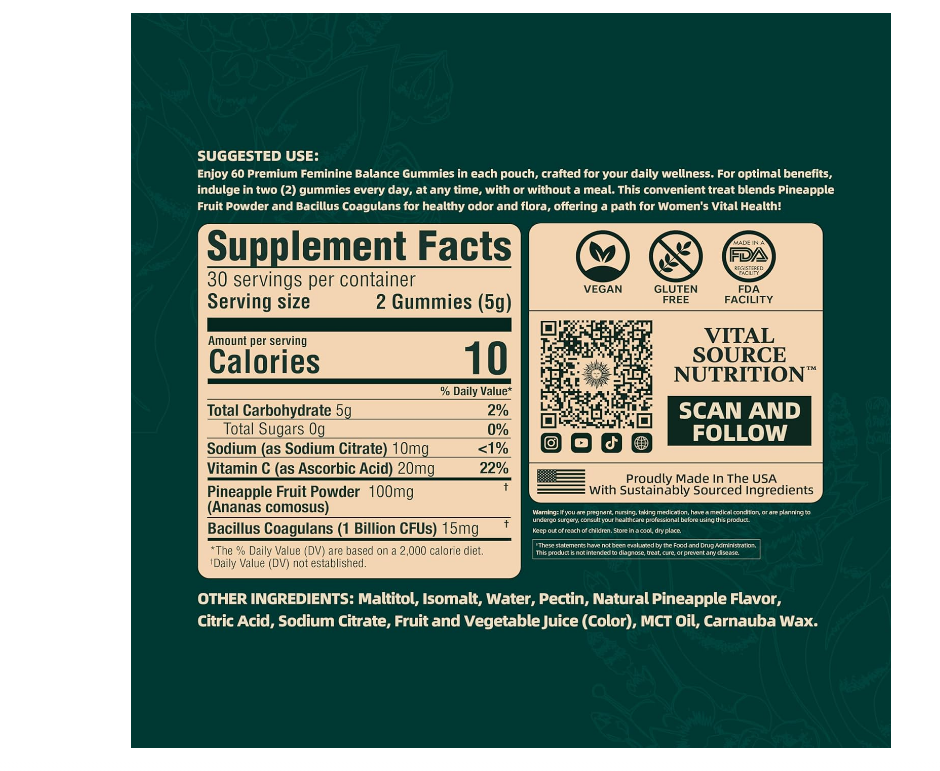 Utopia Finds Feminine Balance Gummies